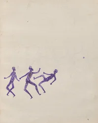 Kwatkwat people - (Aboriginals fighting) Sketchbook mainly of activities of Aboriginals and Whites